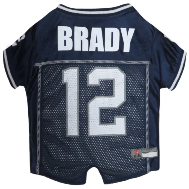 NFLPA Dog Jersey - Tom Brady #12 Pet Jersey - NFL New England Patriots Mesh