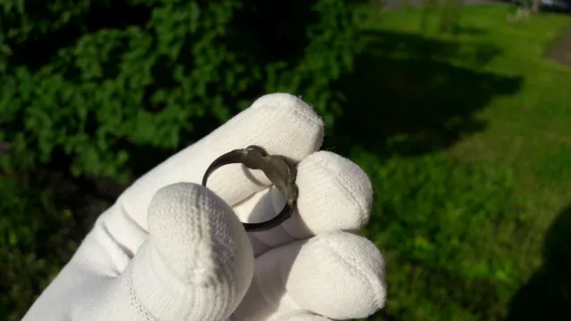 Ancient vikings bronze beautiful ring with stone Slavs 15-16 century 2