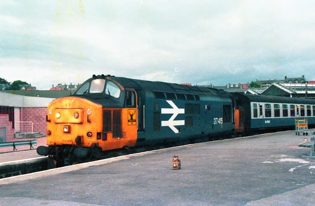 ORIGINAL RAILWAY PHOTOGRAPHIC negative Class 37 37415 at Inverness £3. ...
