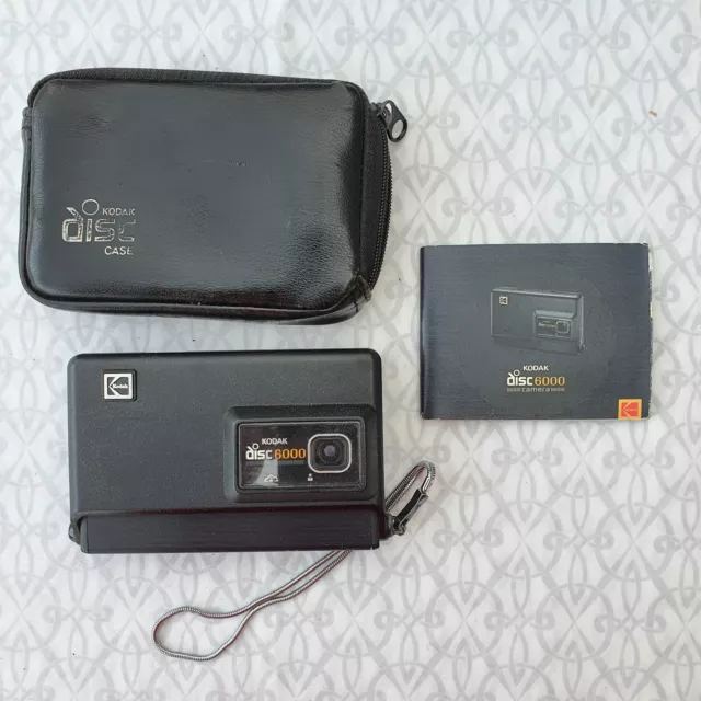 Kodak Disc 6000 Camera Carry Case Pouch Instruction Booklet Vintage Camera