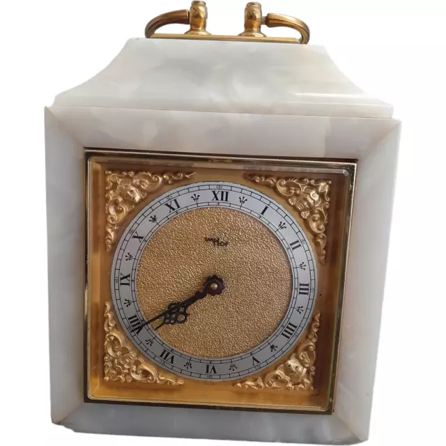 Marble 15 Jewels Mantel Table Carriage Clock - Not Working