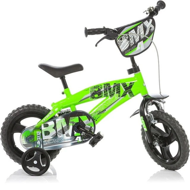 VÉLO MTB 12 R88 GARÇON VERT ENFANTS 3 ANS HAUTEUR DE 80 À 100 CM DINO BIKES