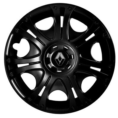 Set of 15'' Wheel trims hub caps fit Renault Clio Kangoo  4x15" NEW black
