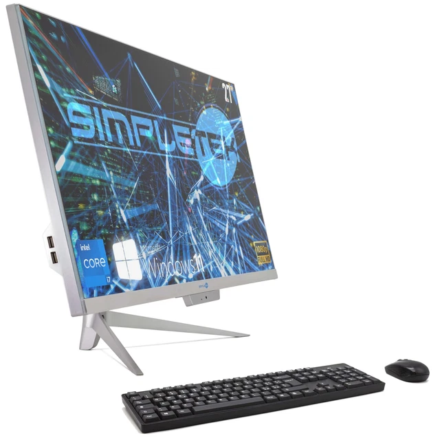 PC Tout-en-un Simpletek I7 2.9GHz 27'' Incurvé - 8Go RAM 120Go SSD Win10 - Neuf