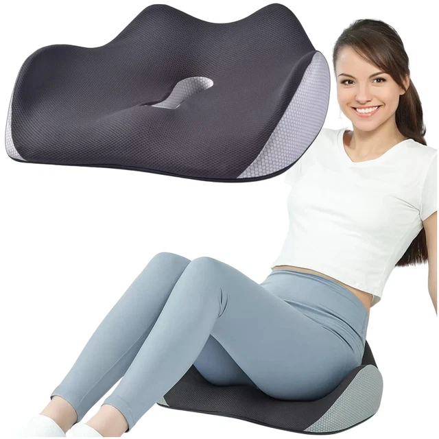 Acheter Coussin de siège en mousse à mémoire de forme, oreiller orthopédique, Coccyx, chaise de bureau, Support de taille, coussin de dos, siège de voiture