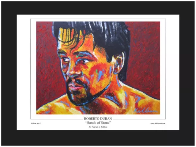 Boxing Roberto Duran Limited Edition Art Print ~ (No Of KO's ) ~ Killian Art