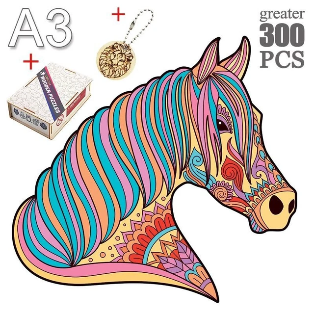 Wooden Animal Jigsaw Puzzles Games Adults Kids Educational Interactive Gifts Toy