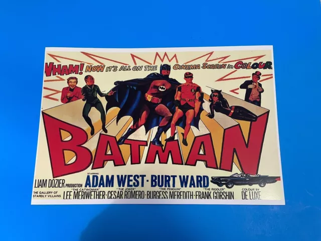 Dc Comics Batman And Robin T.v. Movie Poster Pin Up New Adam West Burt Ward