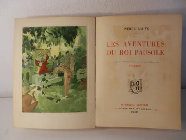 Pierre Louÿs / Les aventures du Roi Pausole / Rombaldi / illust Touchet