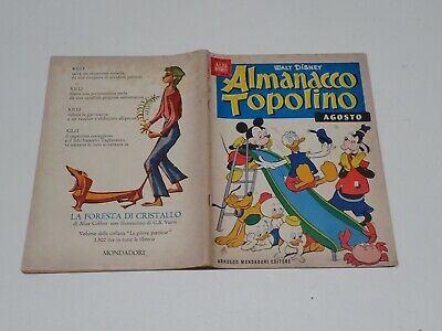 Almanacco Topolino N° 8 Del 1961 Edizione Mondadori Con Figurine