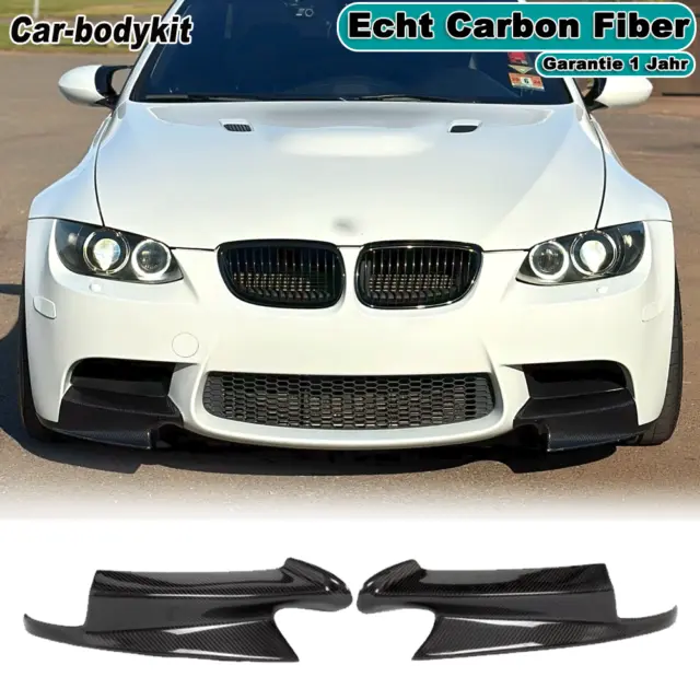 Für BMW E90 E92 E93 M3 Carbon Flaps Frontspoiler Lippe Splitter Frontlippe vorne