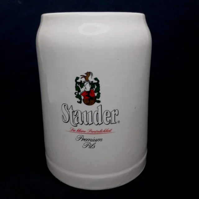Vintage 1990's Stouter German Pilsner 16 Oz Ceramic Beer Mug Beer Advertising