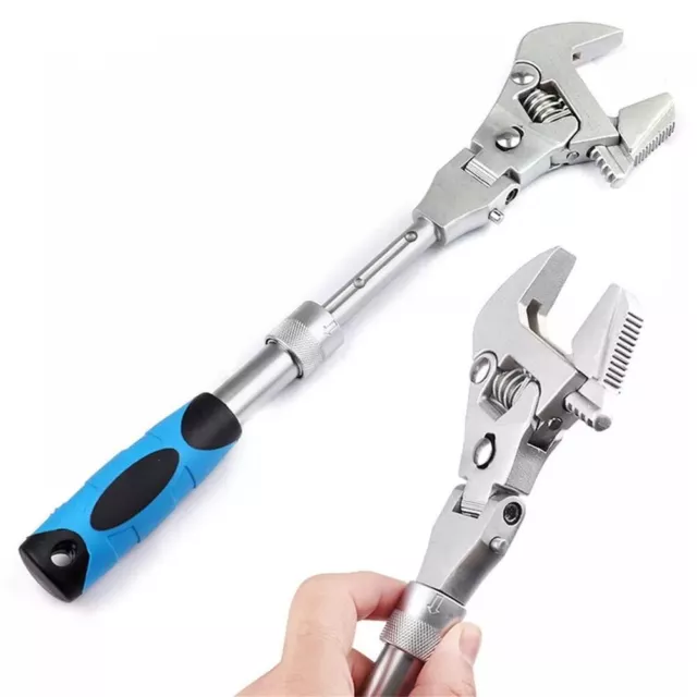 5-in-1 Adjustable Pulley Wrench Folding Shaking Head Ratchet Wrench Tool