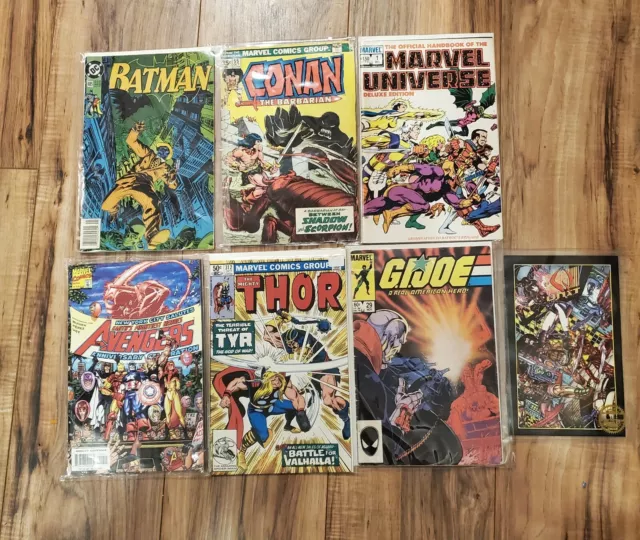 Comics  Lot Batman, Conan, Marvel, Avengers, Thor, GIJoe, Great Condition