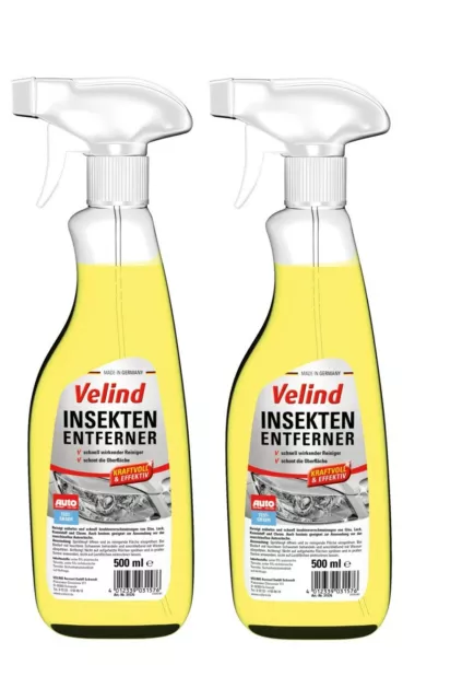 2x Velind Insektenentferner Insektenlöser Autowäsche Reiniger Insekten 500ml