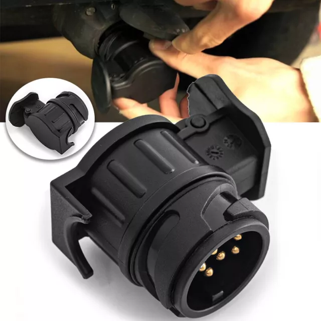 Plug Trailer Truck Waterproof Electric Towbar Towing Socket Adapter 13 to 7 Pin