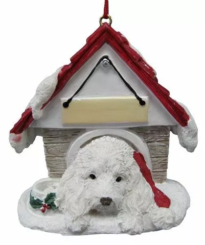 Maltipoo in Doghouse Ornament w/ Magnet on back*PERSONALIZED FREE*