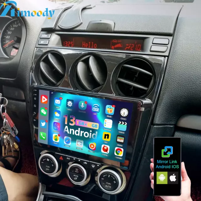 32GB Android 13.0 Für Mazda 6 GG GY 2002-2008 Autoradio GPS Nav WIFI FM RDS BT