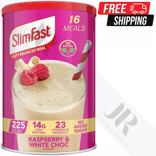 SlimFast RASPBERRY & WHITE CHOC Meal Shake For Weight Loss | High Protein - 584g