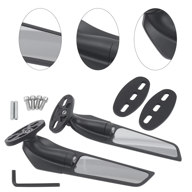 1 Pair Rearview Side Mirrors For 2009 2010-2022 Kawasaki NINJA ZX10R ZX6R Z636