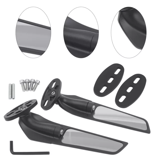 1 Pair Rearview Side Mirrors For 2009-2022 Kawasaki NINJA ZX10R ZX6R Z636 ZX6RR