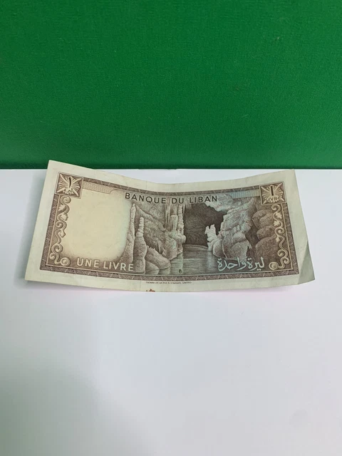 1 (UNE) LIVRE BANQUE DU LIBAN BANKNOTE Money Vintage