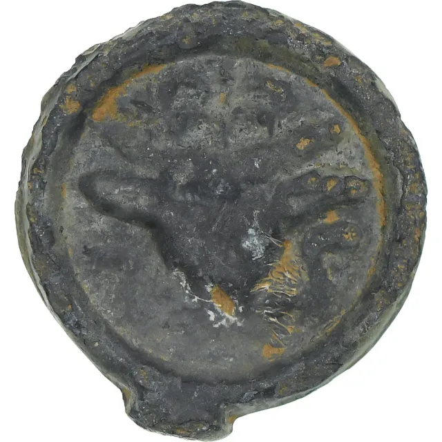[#1178202] Remi, Potin au bucrane, 1st century BC, EF(40-45), Bronze, Delestrée: