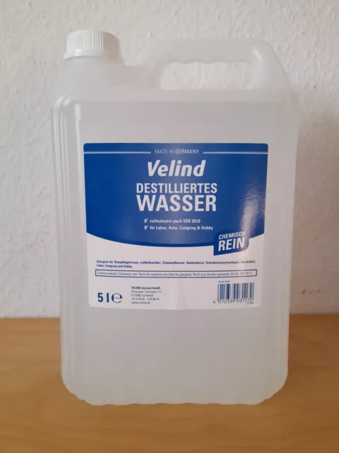 Destilliertes Wasser Velind 5 L