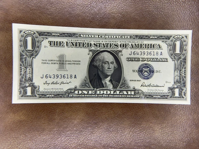 1957 $1 Dollar Bill Silver Certificate Blue Seal Note