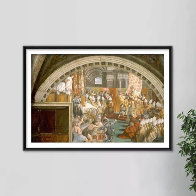 Raphael - Coronation of Charlemagne (1514) Photo Poster Painting Art Print