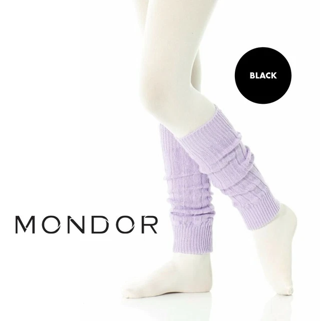 Mondor Performance NEW BLACK Dance & Figure Skating LEG WARMERS Junior 14"