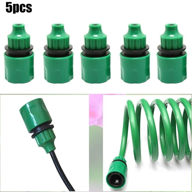 5 Plastica Giardino Acqua Tubo Quick-Connector Micro-Irrigation Adapter Raccordo