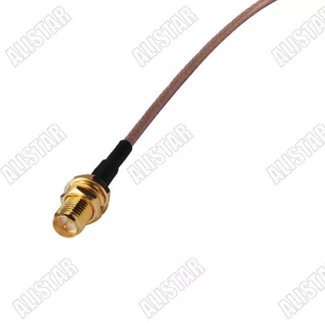 RP-SMA Stecker auf RP-SMA Buchse Zopf Koaxialkabel RG316 15 cm für WiFi ANTENNE 2