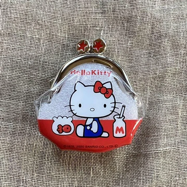 Sanrio Portafoglio Bambini I Love Hello Kitty - Vinile Nero Con Chiusura A Soffietto, 3 Anni+