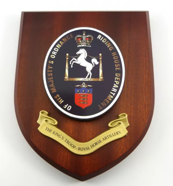 Rha Royal Horse Artillery Kings Troop Classic Hand Made Regimental Mess Plaque