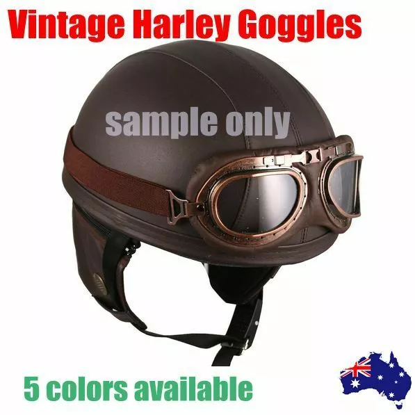 Motorcycle Goggles Tinted lens HARLEY DUCATI TRIUMPH HONDA BOBBER CHOPPER Flying