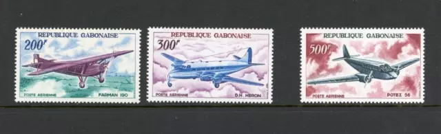 Gabon 1967 SG 288-90 Famous Aircraft Air MNH