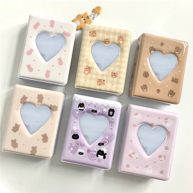 Álbum de 3 pulgadas tarjeta de almacenamiento de fotos tigre gato oso carpeta de tarjetas fotográficas