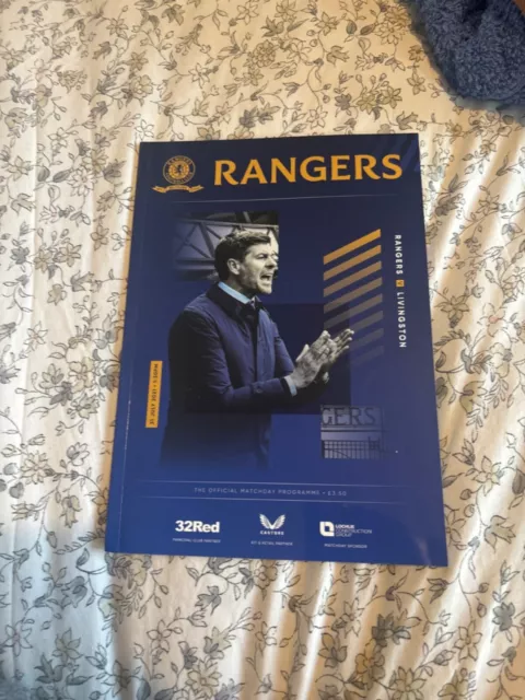 rangers programmes 2021-22 ssason