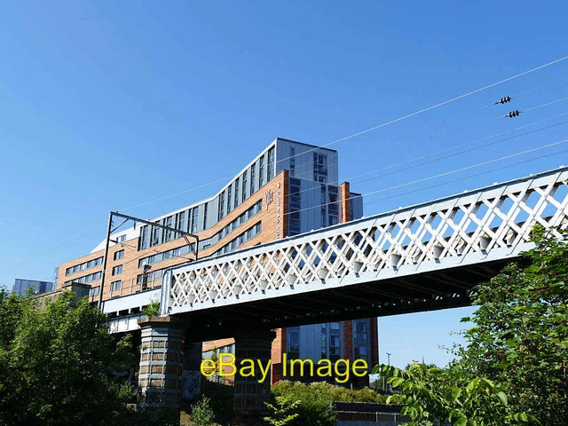 Photo 6x4 Railway bridge over the river Kelvin Partick The main line west c2019