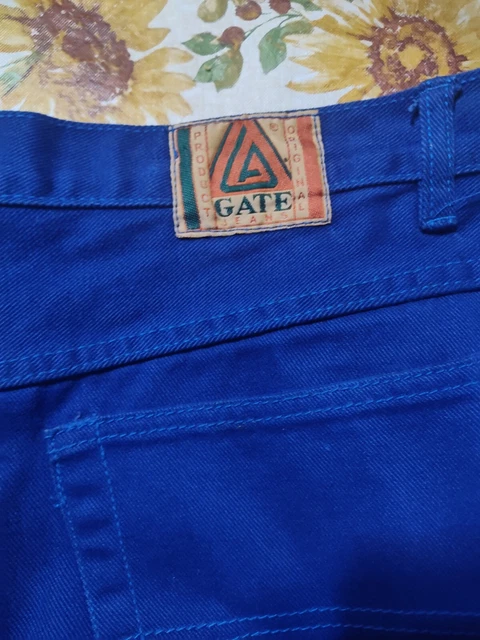 Vintage Gate Jeans Mens 40x 28 Denim Blue Straight Baggy Skater Rave 90s