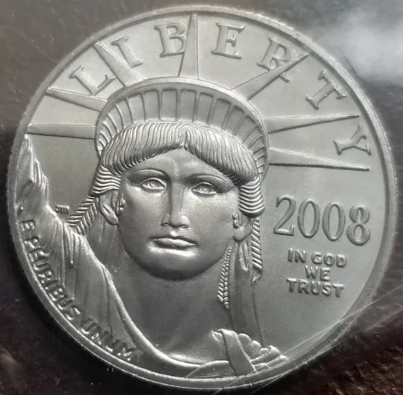 2008 1/2 OZ PLATINUM EAGLE $50 Fifty Dollar Statue of Liberty American