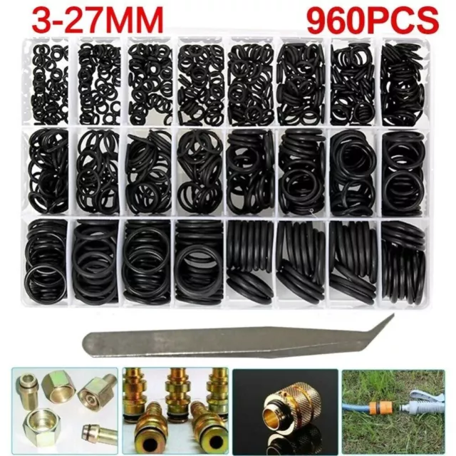 960Tlg O Ring Dichtringe Sortiment NBR Gummi Oring Dichtung Dichtungsringe Set