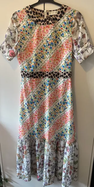 Never Fully Dressed Floral Leopard Print Flowers Womans Maxi Dress Super Cute