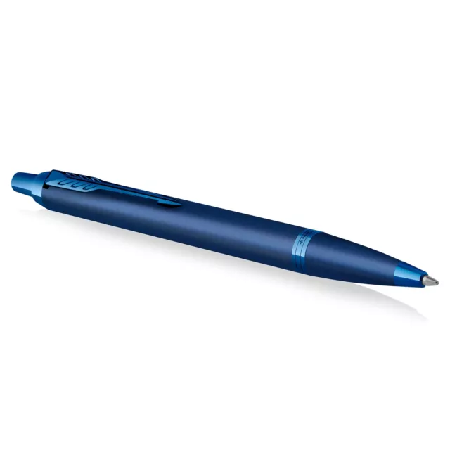 PARKER IM Monochrome Ballpoint Pen   Blue Finish and Trims   Medium Point with B