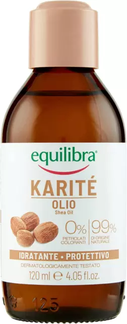 Olio di Karité per Viso Corpo Azione Idratante Protettiva per Pelle Secca 120ml