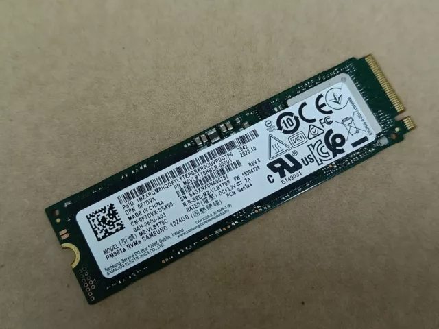 Samsung 1TB PM981a NVMe PCIe M2 SSD Gen3x4 MZ-VLB1T0C