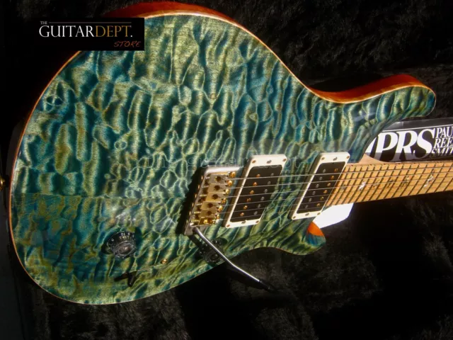 ♚EXQUISITE♚2017 Paul Reed Smith*PRS Custom 24♚RIVER BLUE♚10 Top♚ABALONE BIRDS♚22