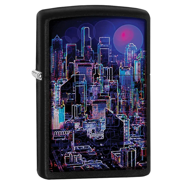 Zippo Cyberpunk Pocket Premium Refillable Elegant Camping Lighter Black Matte
