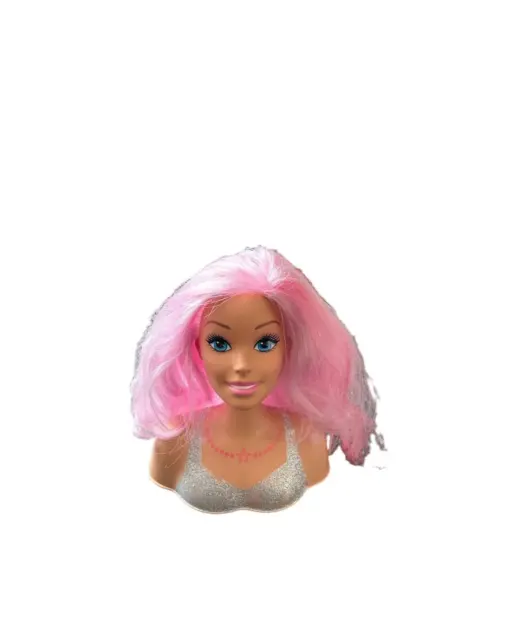 Barbie Pink Hair Plastic Small Styling Head Toys for Kids Ages 3 Up